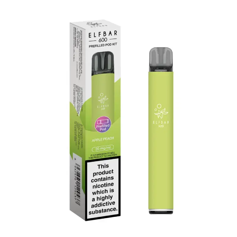 Apple Peach Elf Bar 600 Prefilled Pod Kit
